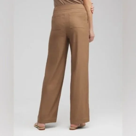 Chico’s Linen Blend Camel Pull On Pants - Picture 9 of 14